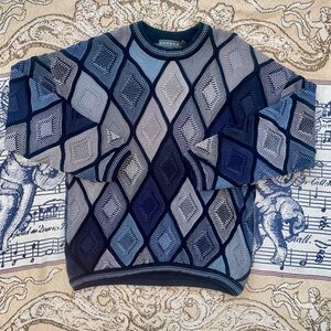 Vintage 1990s “Canadian COOGI” Tundra 3D Knit Diamond Pattern
